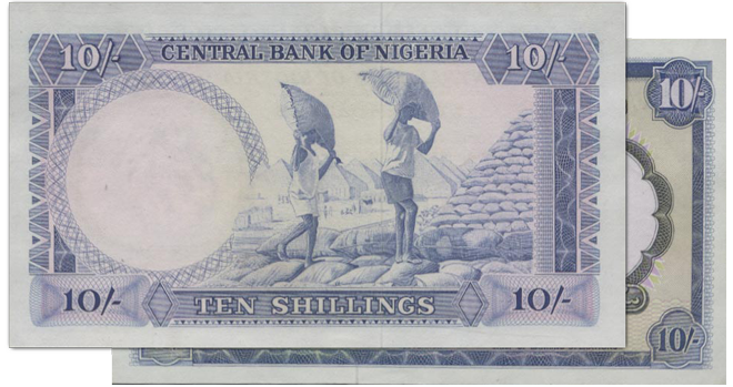Ten shillings note