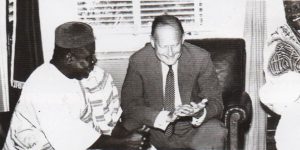 Chief Festus Samuel Okotie-eboh at a foreign Business Trip